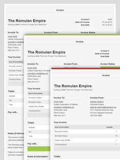 invoice for website development