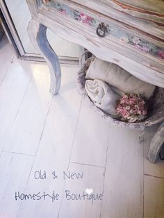 Laminate flooring painted with white & grey chalk paint then sanded & distressed to look like whitewashed wooden planks....a great alternative to covering it with carpet & cost just under £30 to do Now to find the right accessories & finish the window dressings & I'm almost done & dusted with one room - only 6 to go Bring it on 2016!! Extensions, Vintage, Alternative, Wardrobes, Refinishing Hardwood Floors, Grey Vinyl Flooring, Gray Chalk Paint