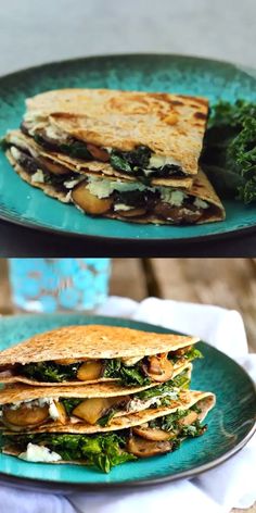 These vegetarian quesadillas are spectacularly delicious. Kale cooked with garli... - #cooked #delicious #garli #Kale #Quesadillas #spectacularly #VEGETARIAN