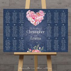 wedding seating chart board template