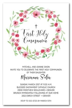 first communion invitation girl communion invitations girl first