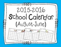 blank academic calendar