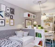 this small apartment has some great design features- brick walls this small apartment has some great design features- brick walls