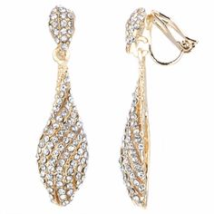 62 Best Clip Earrings Images Boucle D Oreille Zoey S Fancy Goldtone Rhinestone Dangle Clip On Earrings Dangles Jewelry Watches