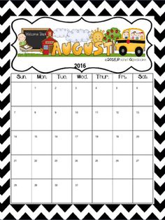 editable monthly calendar for teachers