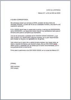 carta de recomendacion personal cartas de recomendacion cartas carta de recomendacion familiar