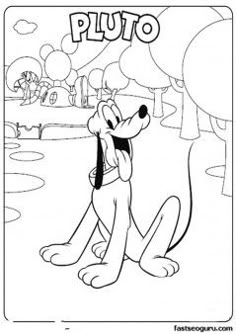 Disney Coloring Pages Mickey Mouse Clubhouse Pluto