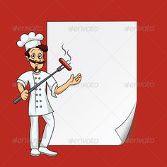 cook with blank paper