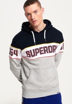 Superdry Mens Track Embossed Sweat Varsity Grey Grit New Sizes 100/% Genuine