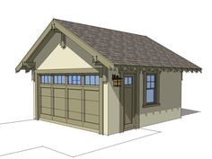 Craftsman Style Garage Plan Wide X Deep 380 Square Feet Of Unfinished Space Craftsman Style Garage Plan Wide X Deep 380 Square Feet Of Unfinished Space