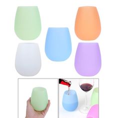 NUANCE STAINLESS STEEL SHOT CUP TRAVEL SILICONE SET OF FOUR glass