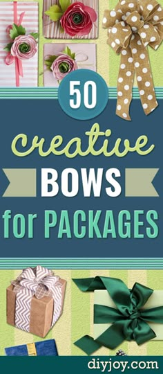 How to Make Bows for Packages - DIY Christmas Gift Wrapping Ideas Diy Gift Bow, Diy Bows, Easy Diy Gifts, Creative Gift Wrapping, Easy Ribbon Bows Diy Gift Wrapping, Gift Wrap Bows, Gift Wrapping Ideas For Birthdays, Birthday Wrapping Ideas, Diy Gift Wrapping Tutorial