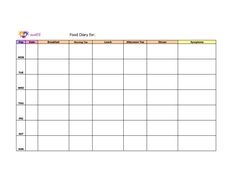 daily food diary template