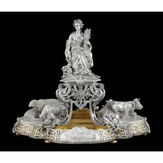 506 Best Bd Antique Silver Images On Pinterest A Silver Table Centerpiece Representing The Dess Ceres Amongst Cows And Sheep Emile Froment Meurice Paris Ca 1880