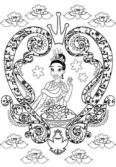 Disney princess art therapy coloring book