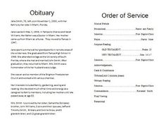 funeral order of service outline how to make a memorial program