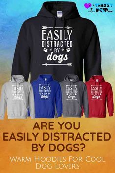 Hooded sweatshirts for dog lovers are not only comfy and warm on cold nights, they're also great for lazy days, casual Fridays at work and for long walks with your dog. Men, women and teens all love their stylish hoodie designs with sayings too! Do you know a Dog Dad or Mom that's hard to buy for? These make great gifts. Discover even more cool dog hoodies in our Snazzypup store today!  #hoodies #presents #gifts #christmasgifts #dogs #doglovers #dogmom Casual Fridays, Dog Lover Gifts