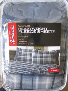 85 jc penney home 100 cotton full flannel sheet set blue plaid jc penneys flannel sheets
