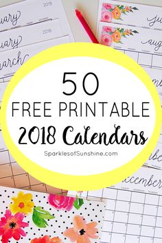 88 best 2018 calendar printable images on pinterest free