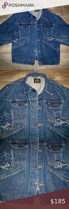 80s Wrangler Western Jacket Denim Corduroy Caller Button Rancher Workwear Faded Cowboy Vintage Worn Size Small XS