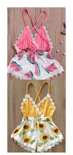 Tomppy Newborn Infant Baby Girl Boy Cartoon Elephant Floral Jumpsuits Pompon Tassel Romper Headband Bodysuit Sets