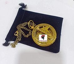 Solid Brass Compass with Leather Case Medieval Epic The World is a Book and Those Who Dont Travel Only Read One Page