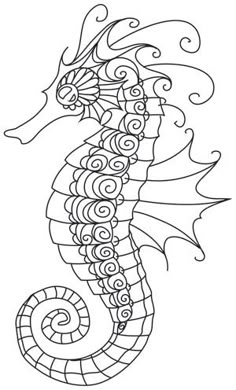 118 best seahorse crafts images seahorse crafts art activities seahorse drawing outline