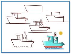 How To Draw A Boat Drawing For Kids Mocomi How To Draw A Boat Drawing For Kids Mocomi