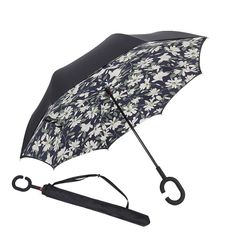 Fantasy Design Luminous Fairy Girl Windproof Double Layer C-Shaped Handle Car Reverse Umbrella UV Protection /& Rain Unique Umbrella