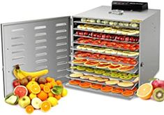Minuteur 600W Plateaux en acier inoxydable et amovibles Blanc Affichage num/érique sans BPA D/éshydrateur Alimentaire BioChef Arizona Sol 9 Plateaux