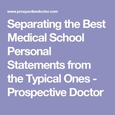 personal statements for graduate school