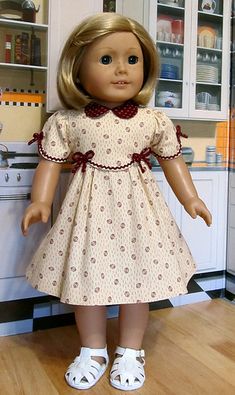 Aqua n White Polk-Dots Girl Doll 18 in Doll Clothes Peasant Short Romper Jumper