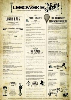 deli menu templates