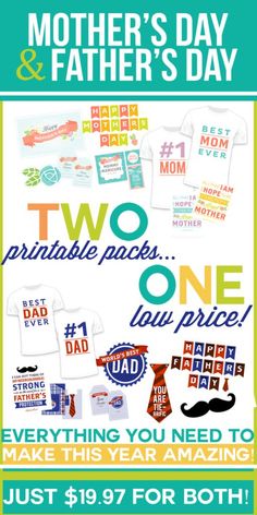 238 Best Father S Day Images On Pinterest In 2018 Fathers Mother S Day Printable Pack Everything You Need For Mom