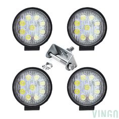VINGO/® 4X 27W Arbeitsscheinwerfer LED 12v Arbeitslicht Auto Scheinwerfer Lampe 6500K Wei/ß F/ür Trecker Offroad KFZ Bagger SUV