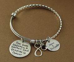 226 Best Personalized Bangle Bracelets Images Anklet Mother Daughter Bracelet Infinity Bangle Personalized Fancy Silver Charm