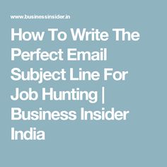 email resume subject line