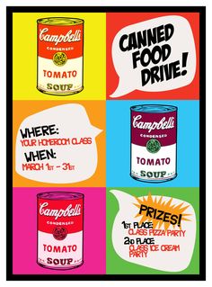 tons of food drive flier poster ideas must see 2015 schnegel pop can drive flyer