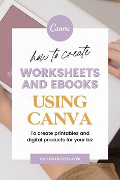 How to Create Fillable PDF Worksheets, Workbooks & eBooks with Canva | Fallon Travels