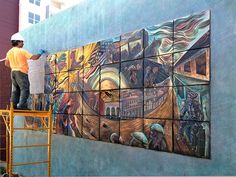 Ceramic Wall Art Tile Outdoor This Is An Amazing Ceramic Tile Murals Tell The History Of A Tampa Neighborhood Mural I Natalie S Public Art Grant Installation In Florida Is Complete