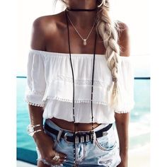 Guess Fringes SL Top Canotta Donna