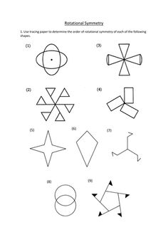 rotational symmetry worksheets