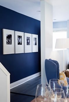 29 Best Dark Blue Feature Wall Images Bedrooms House Interiors Black And White Photos Large Frames Dark Blue Walls Just Love This