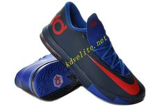 College Navy Royal Blue Nike KD VI Red 599424 800