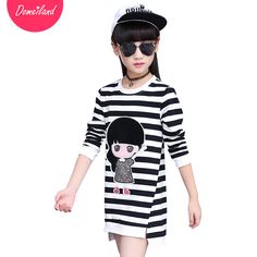 Toddler Girl Kid Spring Clothes Horse Stripe Print Princess Party Dress Soft UK