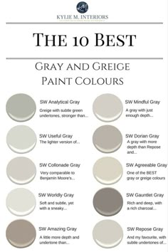Sherwin Williams The 10 Best Gray And Greige Paint Colours Color The Best Warm Gray And Greige Paint Colours Sherwin Williams Kylie M Interiors Decorating Blog E Decor Design Online Color Consulting Services By
