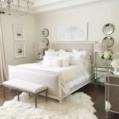 The 40 Best Mirrored Bedroom Furniture Images On Pinterest In 2018 Neutral Easy Master Bedroom With Restoration Hardware Bed White Wall Mirrored Furniture Fur