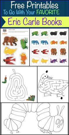 Free Printables To Go With Your Favorite Eric Carle Books Repinned By SOS Inc Resources Sostherapy