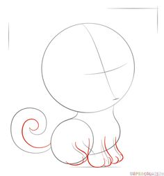 how to draw an anime dog step by step drawing tutorials for kids and beginners