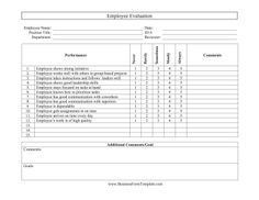 free employee evaluation forms printable google search baja sun free printable employee evaluation form